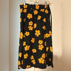 Who What Wear Black and Orange Skirt